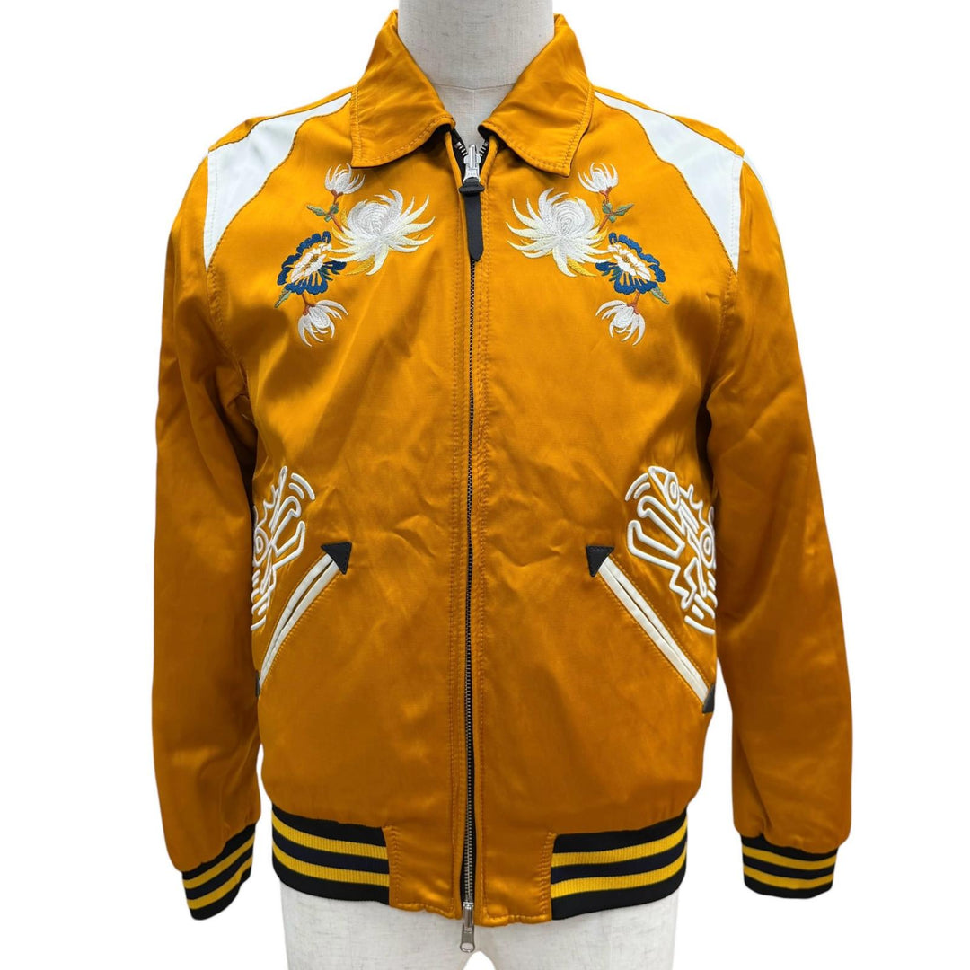 Excellent COACH keith haring Sukajan Orange Rayon mens 46
