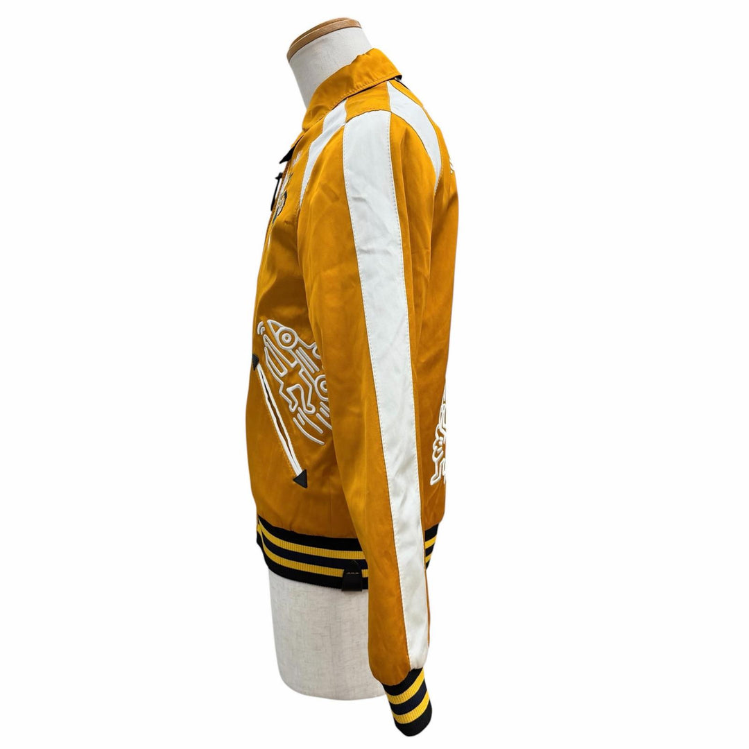 Excellent COACH keith haring Sukajan Orange Rayon mens 46
