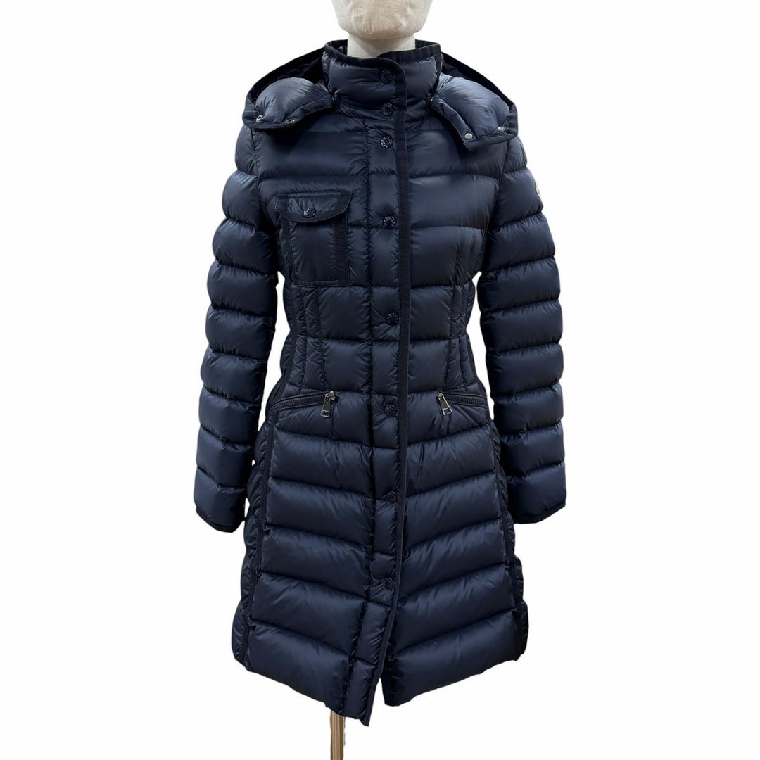 Great MONCLER down coat HERMINE Navy Nylon Women 00 C20934930005