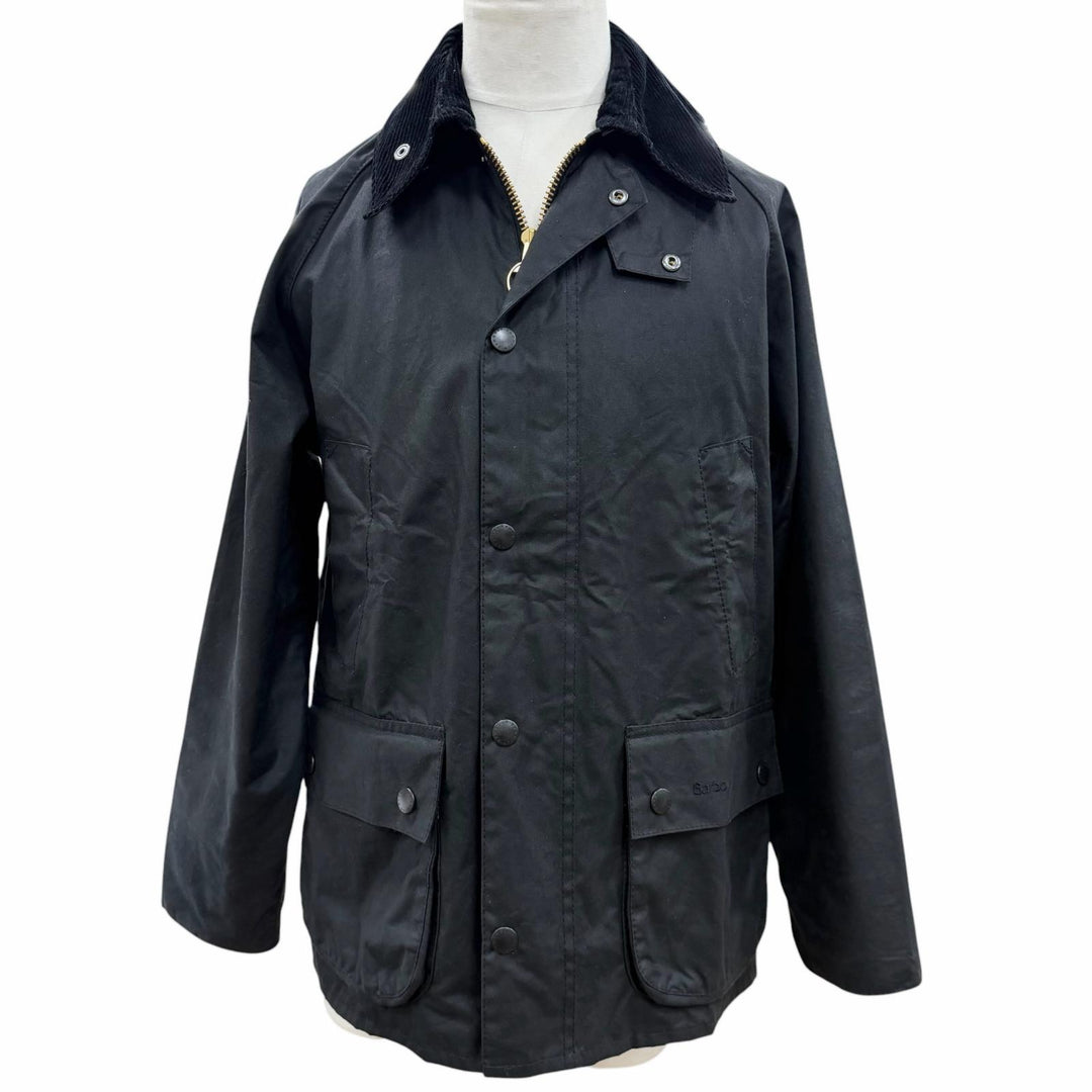 Great Barbour Jacket BEDALE black cotton mens 38 252MWX0018