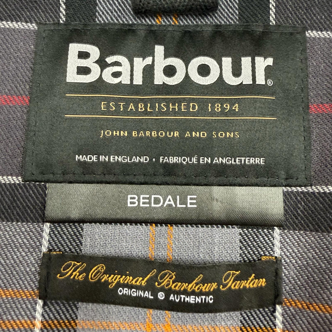 Great Barbour Jacket BEDALE black cotton mens 38 252MWX0018