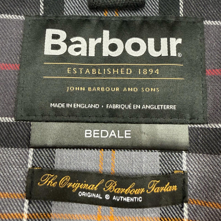 Great Barbour Jacket BEDALE black cotton mens 38 252MWX0018
