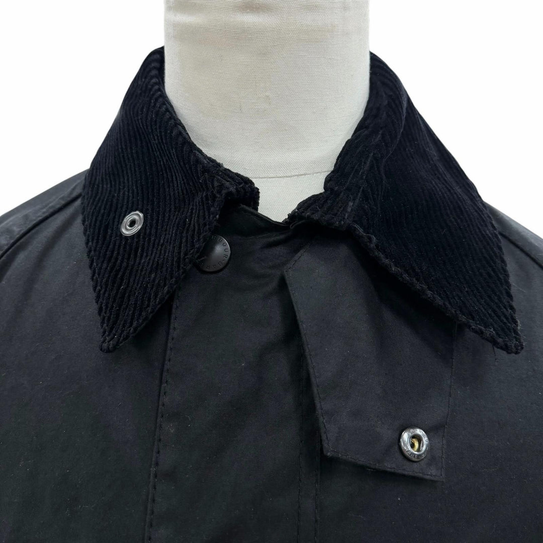 Great Barbour Jacket BEDALE black cotton mens 38 252MWX0018