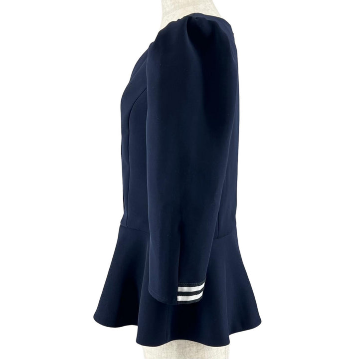 Excellent BORDERS at BALCONY blouse peplum Navy polyester Women 38 BD2221I-3C-02