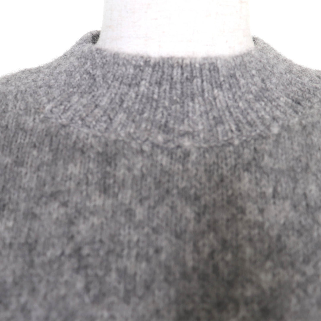 Excellent JACQUEMUS knit Wool long-sleeved shirt with logo gray alpaca Women S