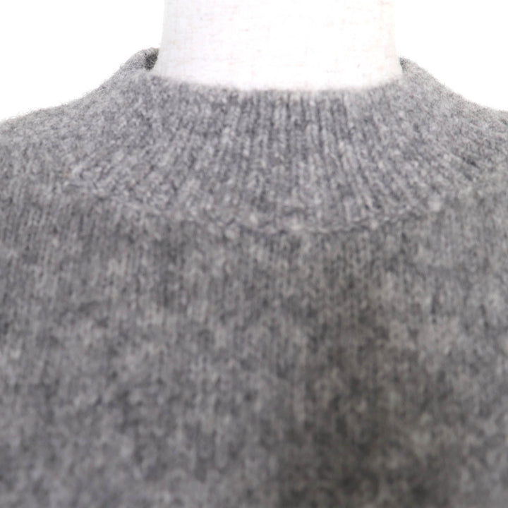 Excellent JACQUEMUS knit Wool long-sleeved shirt with logo gray alpaca Women S