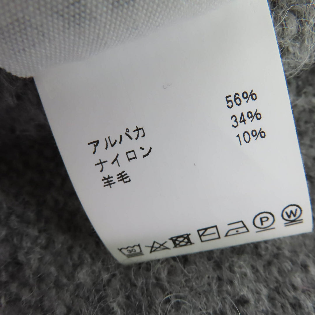 Excellent JACQUEMUS knit Wool long-sleeved shirt with logo gray alpaca Women S