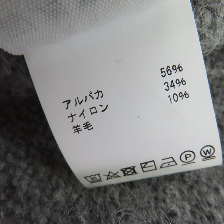 Excellent JACQUEMUS knit Wool long-sleeved shirt with logo gray alpaca Women S