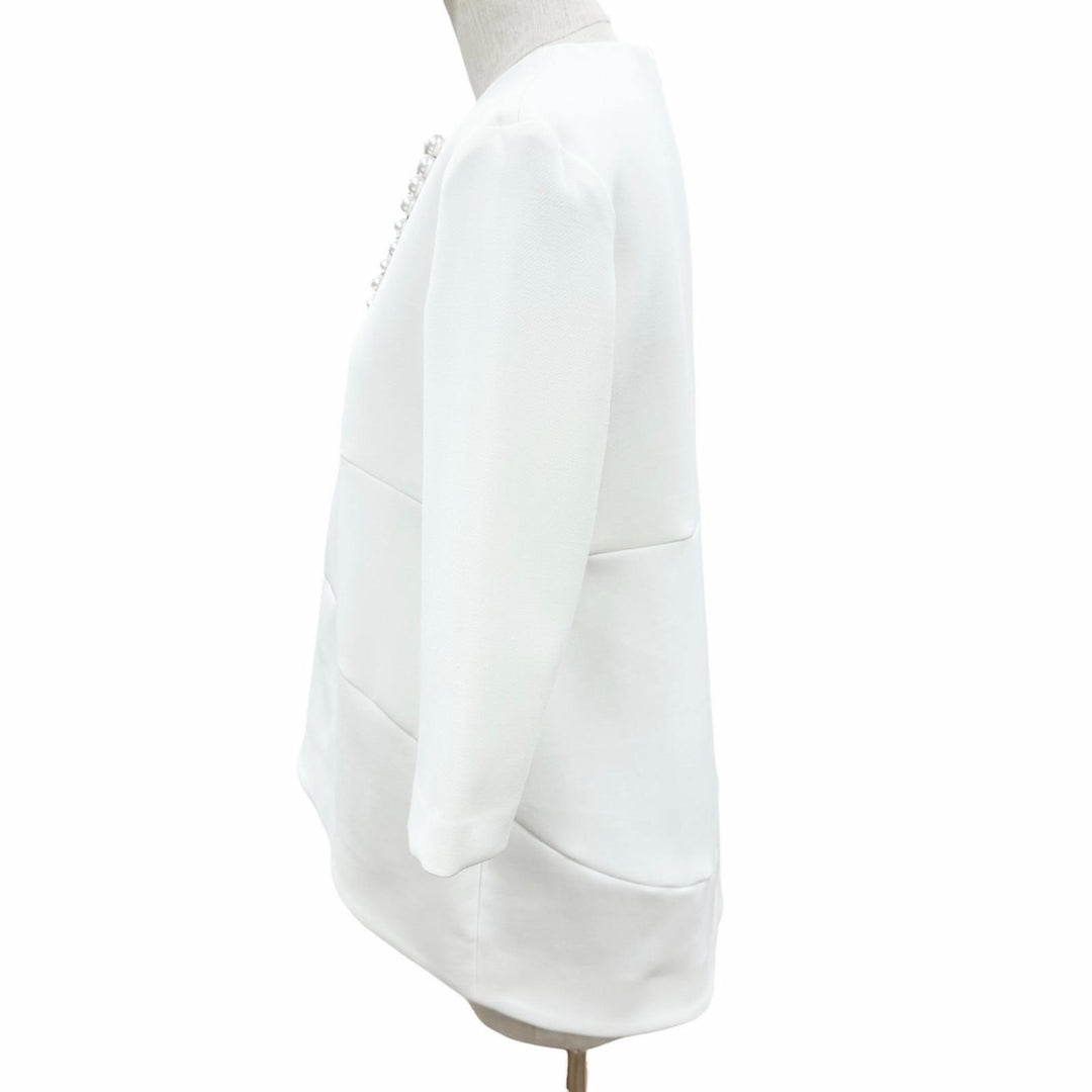 Excellent YOKO CHAN tops Faux Pearl Skipper Three-Quarter Sleeve 40 YCB-923-355