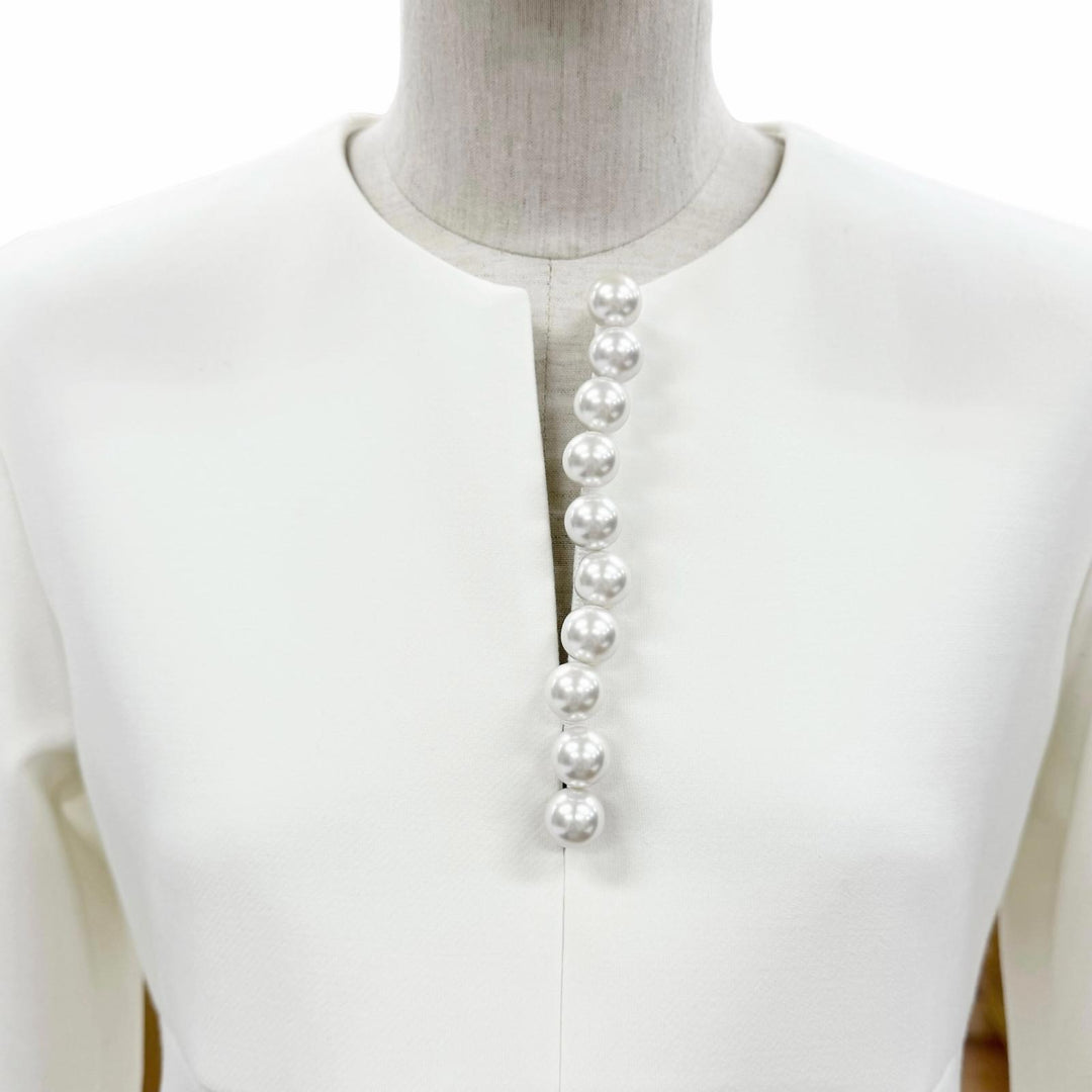 Excellent YOKO CHAN tops Faux Pearl Skipper Three-Quarter Sleeve 40 YCB-923-355