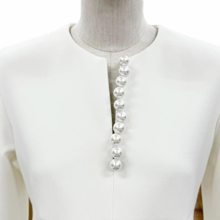 Excellent YOKO CHAN tops Faux Pearl Skipper Three-Quarter Sleeve 40 YCB-923-355