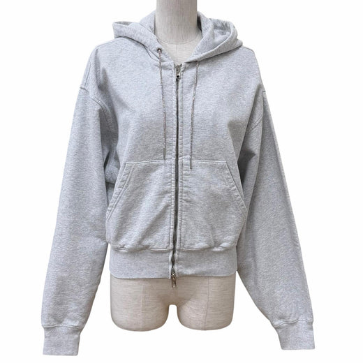 Excellent Alexander Wang hoodie gray cotton Women XS 4CC1252112