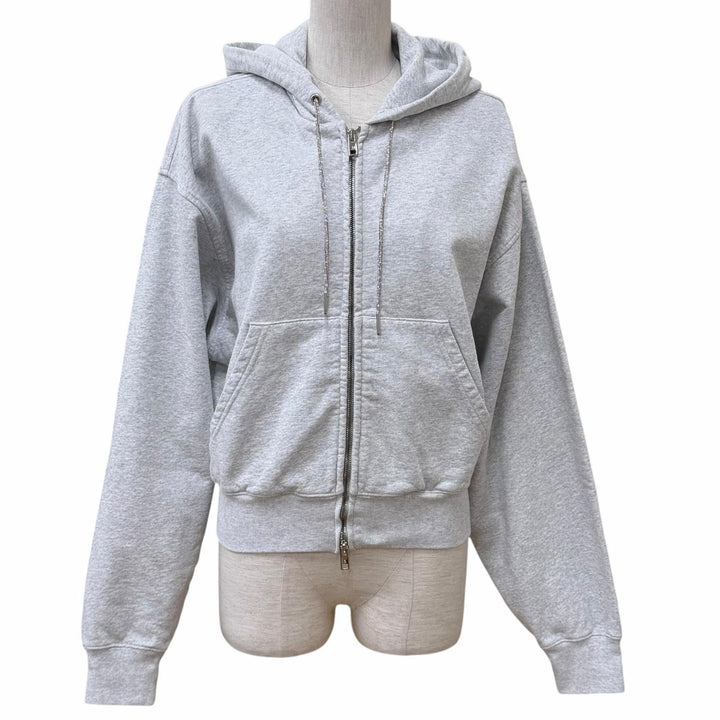 Excellent Alexander Wang hoodie gray cotton Women XS 4CC1252112