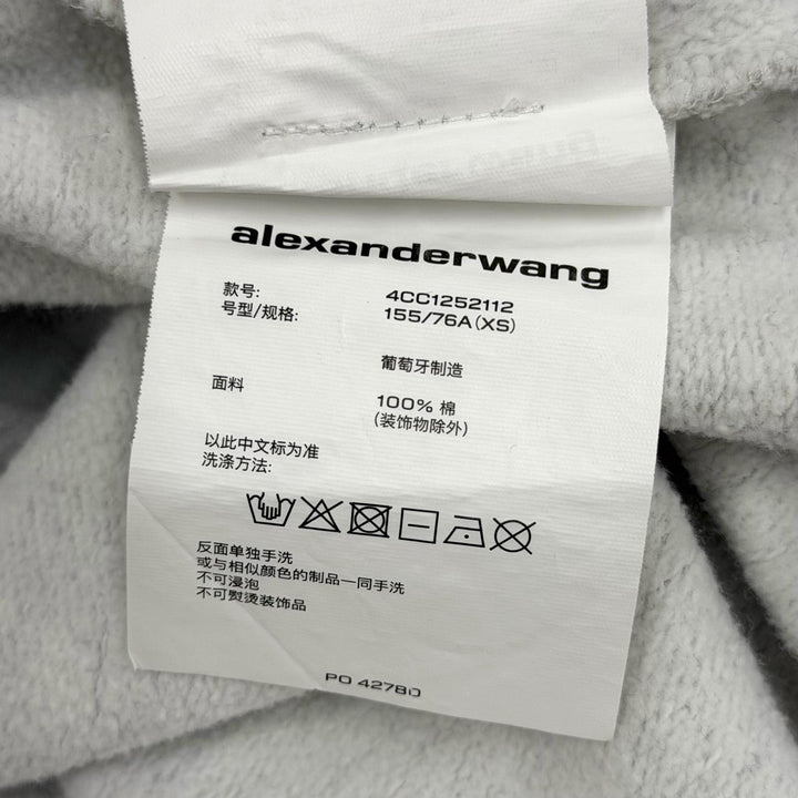 Excellent Alexander Wang hoodie gray cotton Women XS 4CC1252112