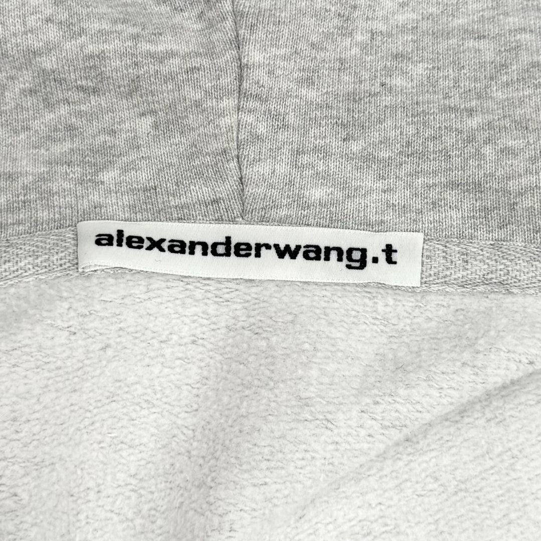 Excellent Alexander Wang hoodie gray cotton Women XS 4CC1252112