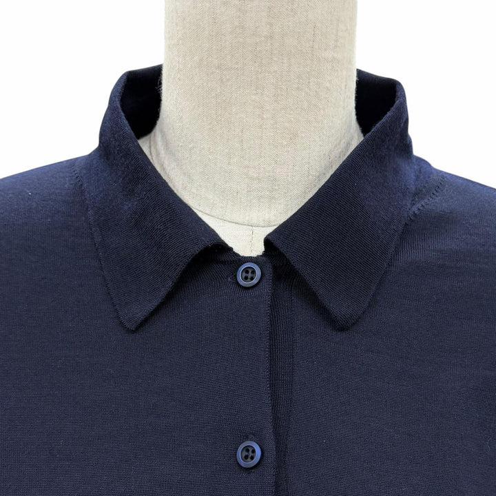 Pristine PRADA knit navy Virgin wool Women 44 DNA00T