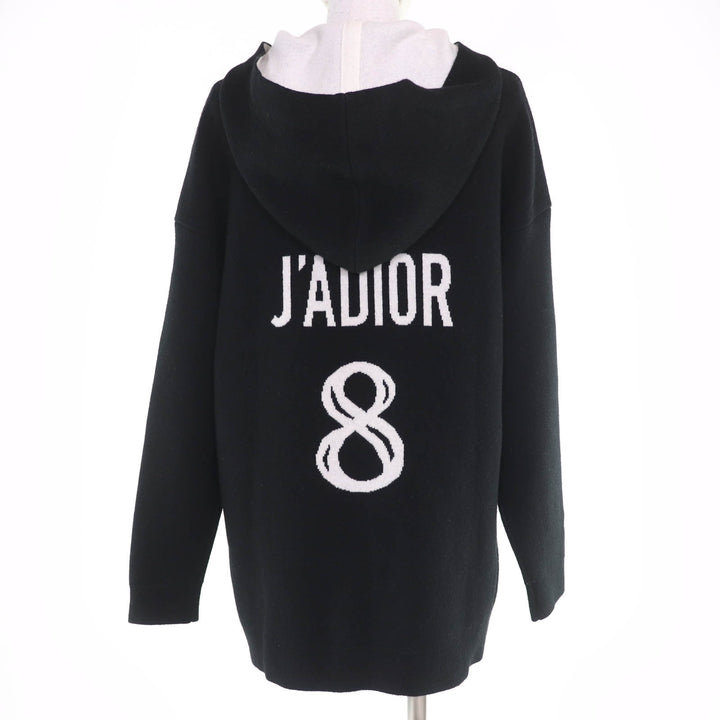 Great Christian Dior hoodie J'ADIOR knit black cashmere Women 40 844S92AM009