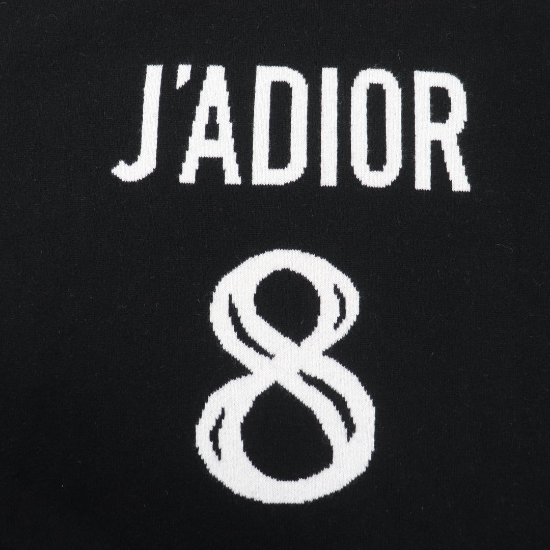 Great Christian Dior hoodie J'ADIOR knit black cashmere Women 40 844S92AM009