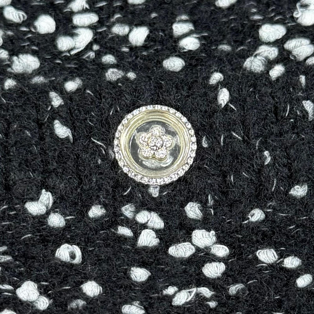 Excellent CHANEL cardigan COCO Mark Button Knit cashmere 38 P76171K10976