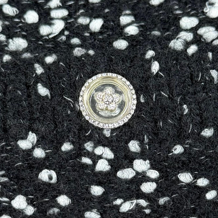 Excellent CHANEL cardigan COCO Mark Button Knit cashmere 38 P76171K10976