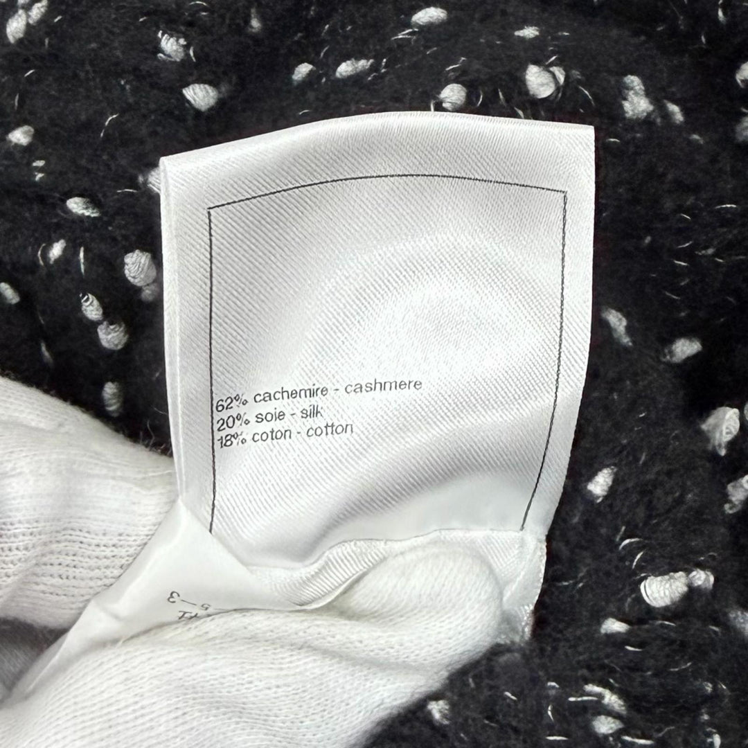 Excellent CHANEL cardigan COCO Mark Button Knit cashmere 38 P76171K10976