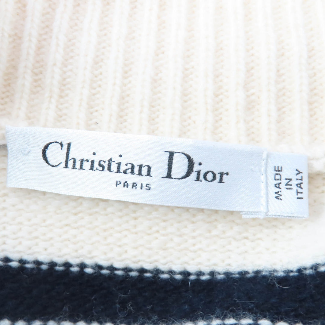 Excellent Christian Dior cardigan Maniere Marine Knit Sailor Collar 46