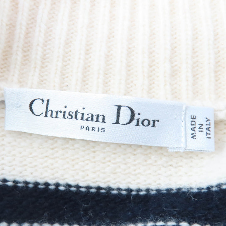 Excellent Christian Dior cardigan Maniere Marine Knit Sailor Collar 46