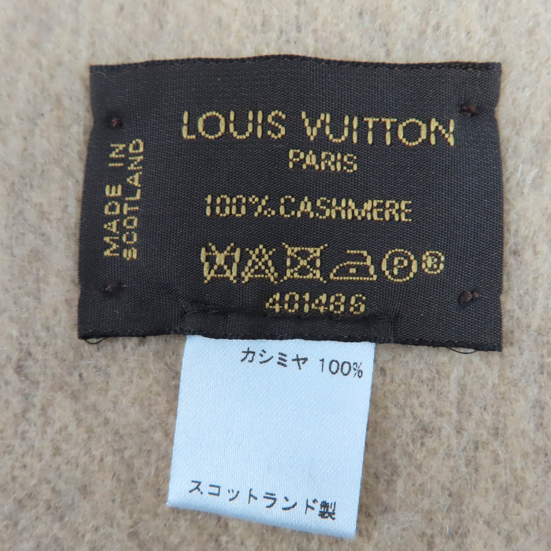 Great LOUIS VUITTON Scarf Escalp Reykjavik Monogram Brown cashmere 401486