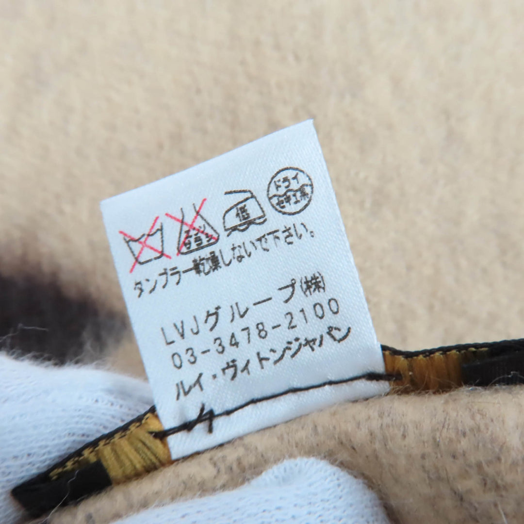 Great LOUIS VUITTON Scarf Escalp Reykjavik Monogram Brown cashmere 401486