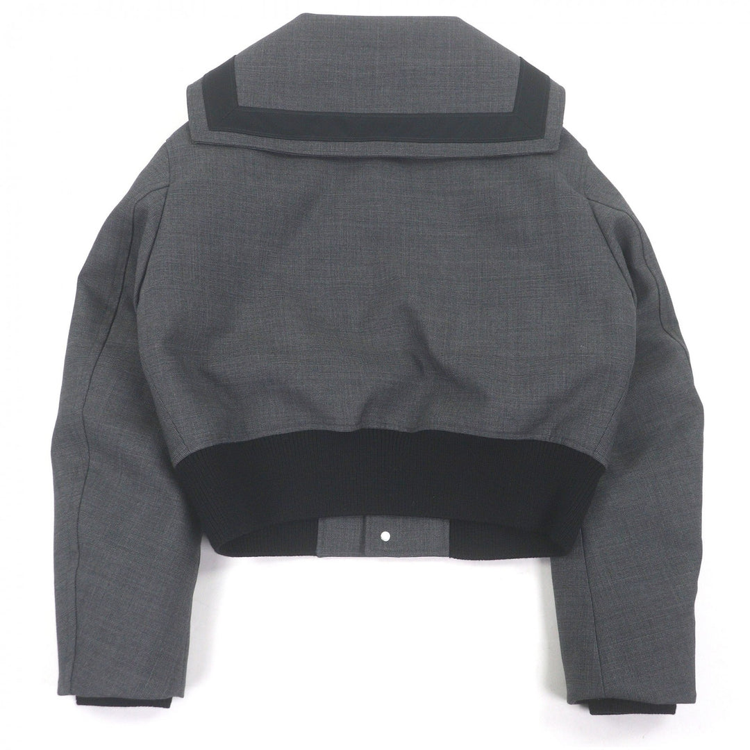 Excellent FERRAGAMO two-piece set Check Pattern Sailor Collar Blouson