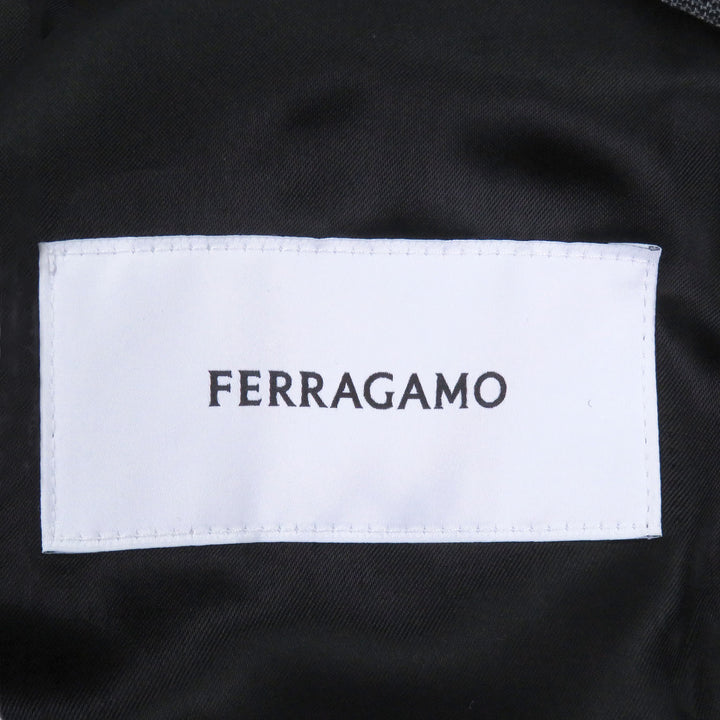 Excellent FERRAGAMO two-piece set Check Pattern Sailor Collar Blouson