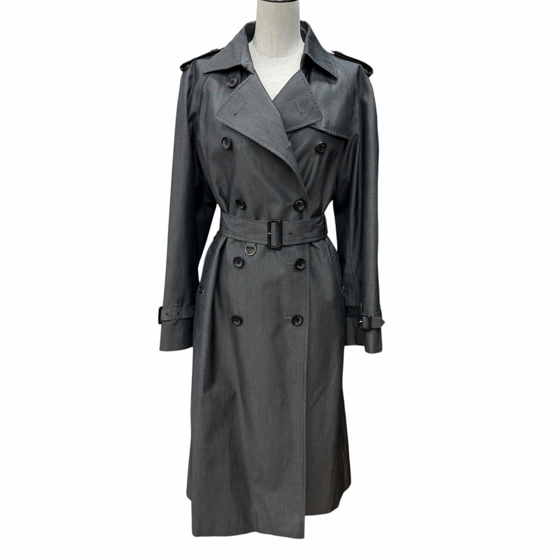 Great BURBERRY LONDON trench coat gray cotton Women 11