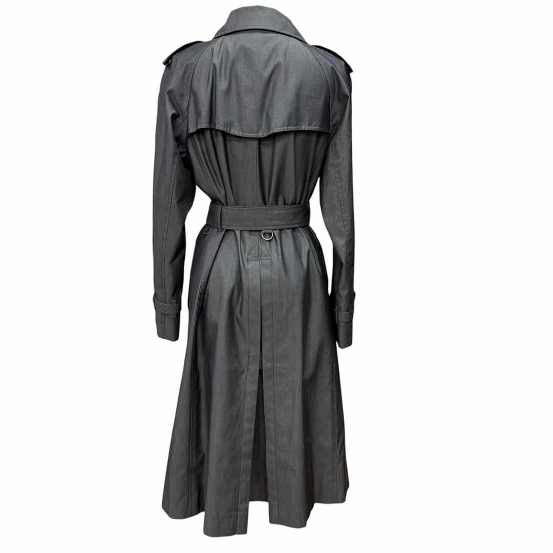 Great BURBERRY LONDON trench coat gray cotton Women 11