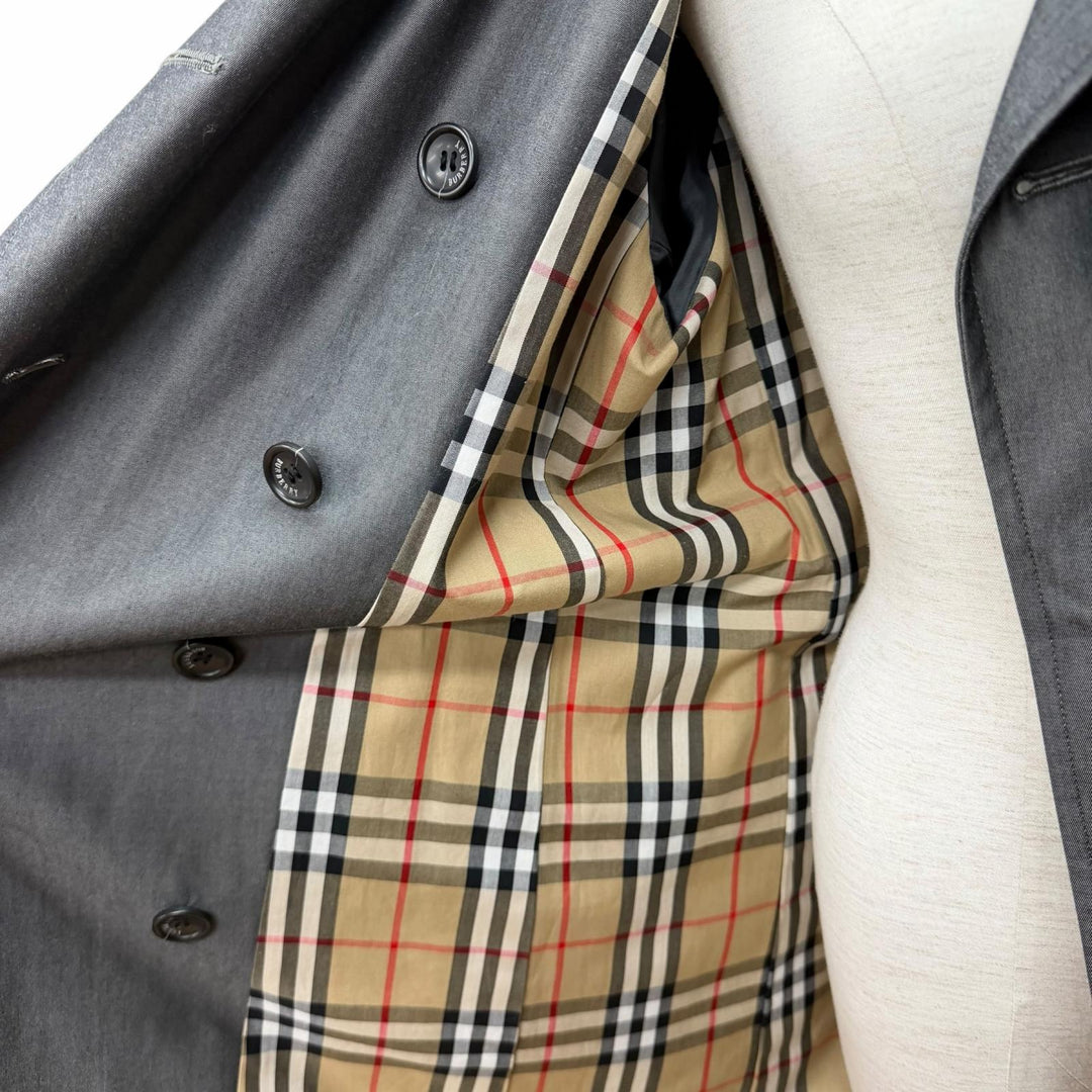 Great BURBERRY LONDON trench coat gray cotton Women 11
