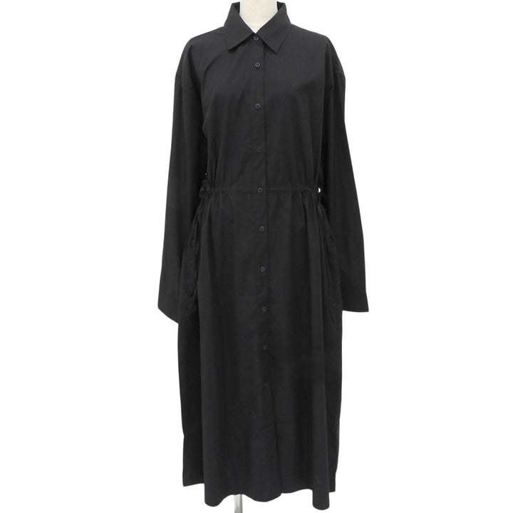 Pristine COACH one piece Cotton shirt dress tie Logo embroidery Women L CV303