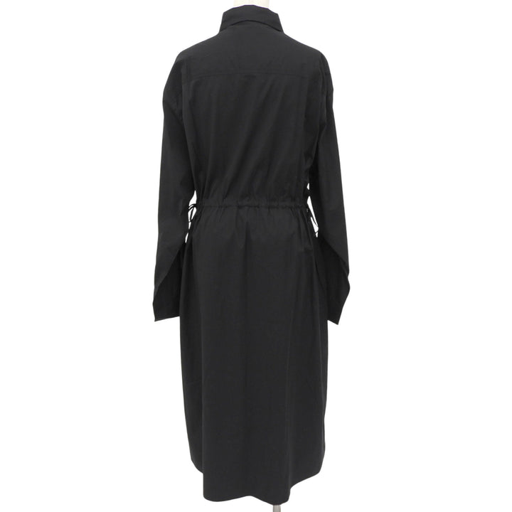 Pristine COACH one piece Cotton shirt dress tie Logo embroidery Women L CV303