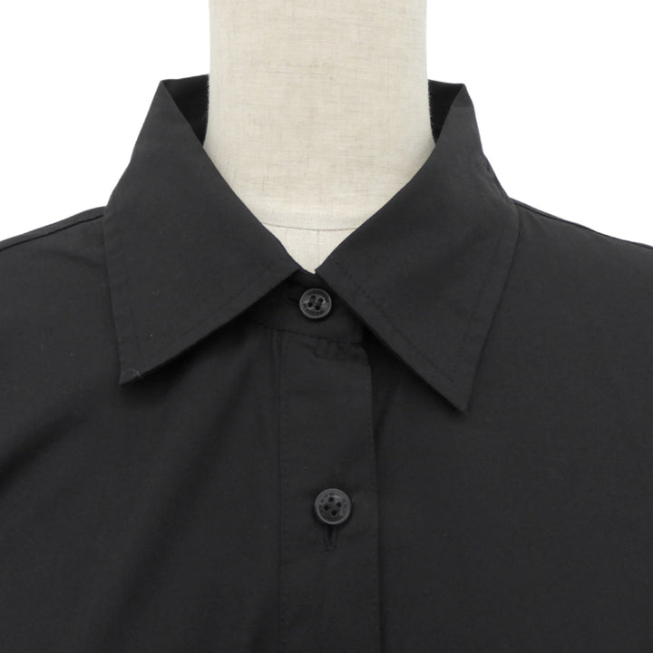 Pristine COACH one piece Cotton shirt dress tie Logo embroidery Women L CV303
