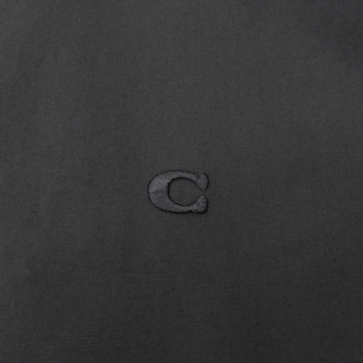 Pristine COACH one piece Cotton shirt dress tie Logo embroidery Women L CV303