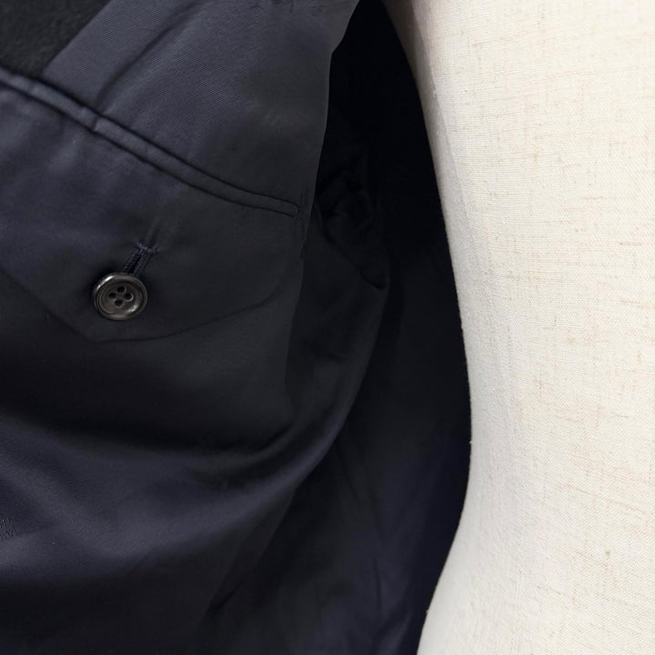 Great Aquascutum coat Medium length Navy cashmere mens 34