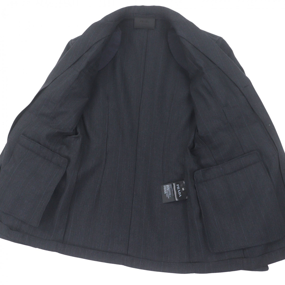 Excellent PRADA Jacket Utility Single-breasted jacket Navy mens 46 UGI269