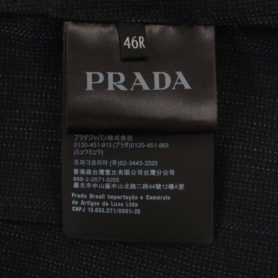 Excellent PRADA Jacket Utility Single-breasted jacket Navy mens 46 UGI269