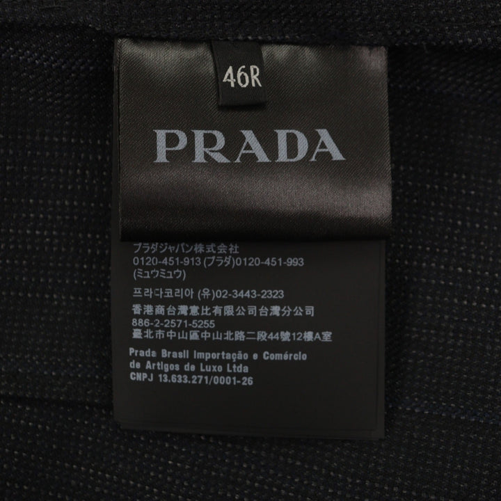 Excellent PRADA Jacket Utility Single-breasted jacket Navy mens 46 UGI269