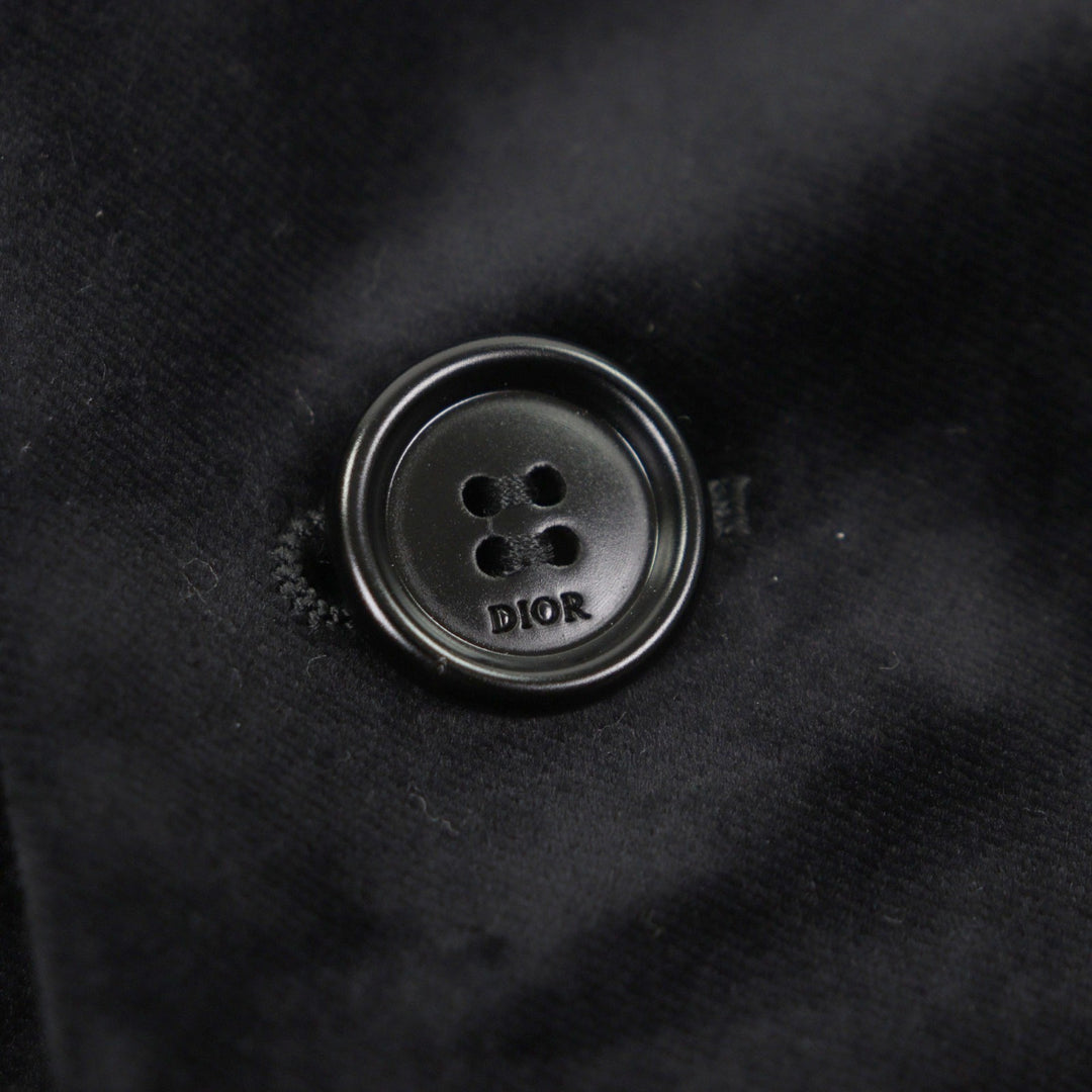 Excellent DIOR tailored jacket black cotton mens 46 923C216A454