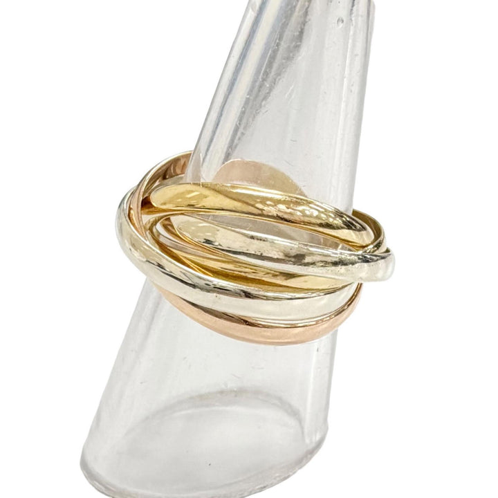 Great Cartier Ring ring Trinity 5-Ring Set 750 Yellow Gold 750 Women 50 O1403B