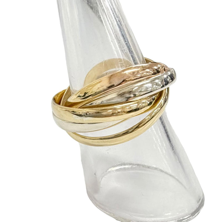 Great Cartier Ring ring Trinity 5-Ring Set 750 Yellow Gold 750 Women 50 O1403B