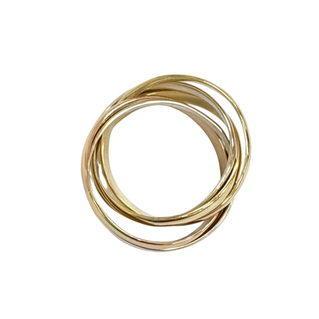 Great Cartier Ring ring Trinity 5-Ring Set 750 Yellow Gold 750 Women 50 O1403B