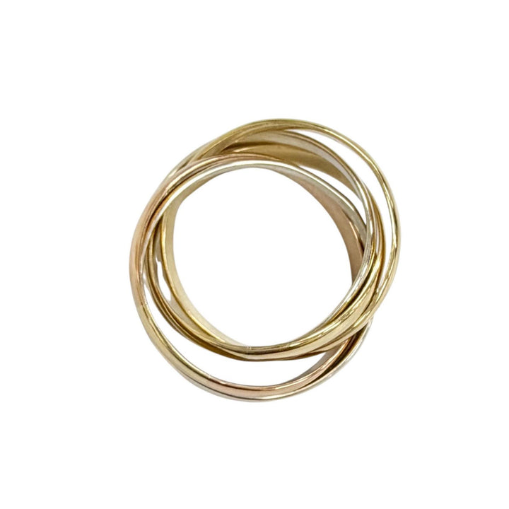 Great Cartier Ring ring Trinity 5-Ring Set 750 Yellow Gold 750 Women 50 O1403B