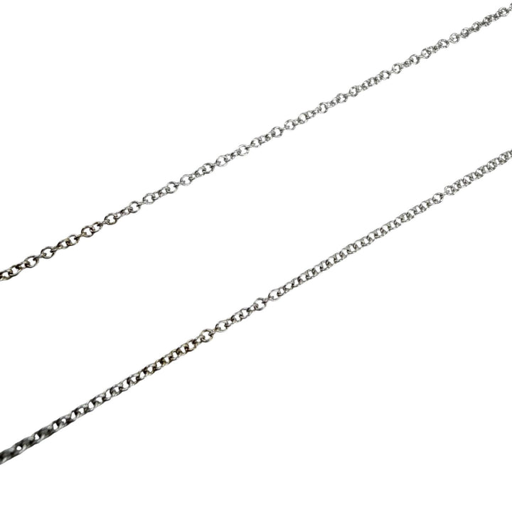 Great TIFFANY&Co. Necklace Smile Pendant Mini White gold AU750 Women