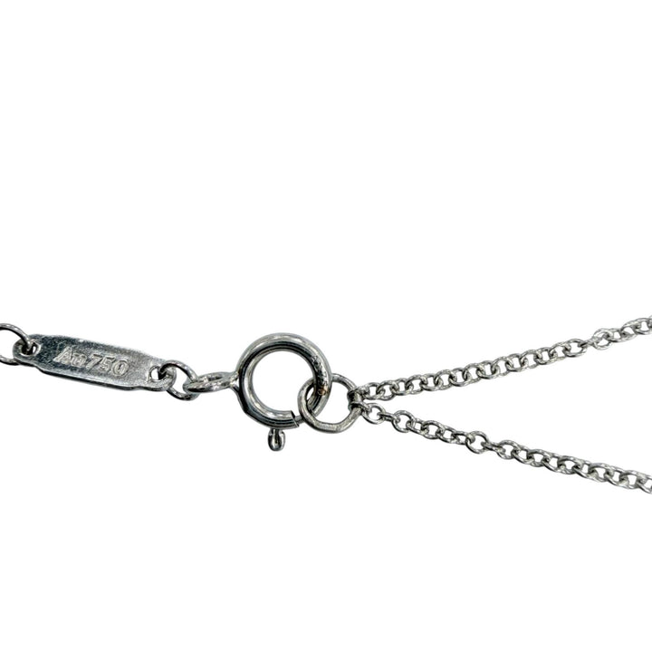 Great TIFFANY&Co. Necklace Smile Pendant Mini White gold AU750 Women