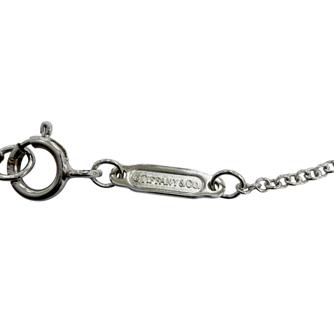 Great TIFFANY&Co. Necklace Smile Pendant Mini White gold AU750 Women